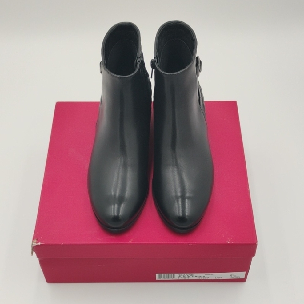Vaneli Reanne Black Nappa Ankle Boot